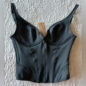 SKIMS Cotton Shapewear Corset - Soot **NWT**